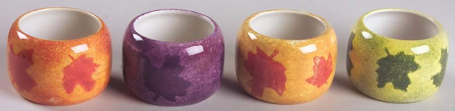 Fall Napkin Ring - Set of 4 by Department 56-1