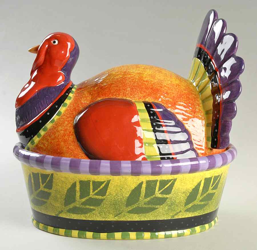 Fall Figural Covered Dish by Department 56-1