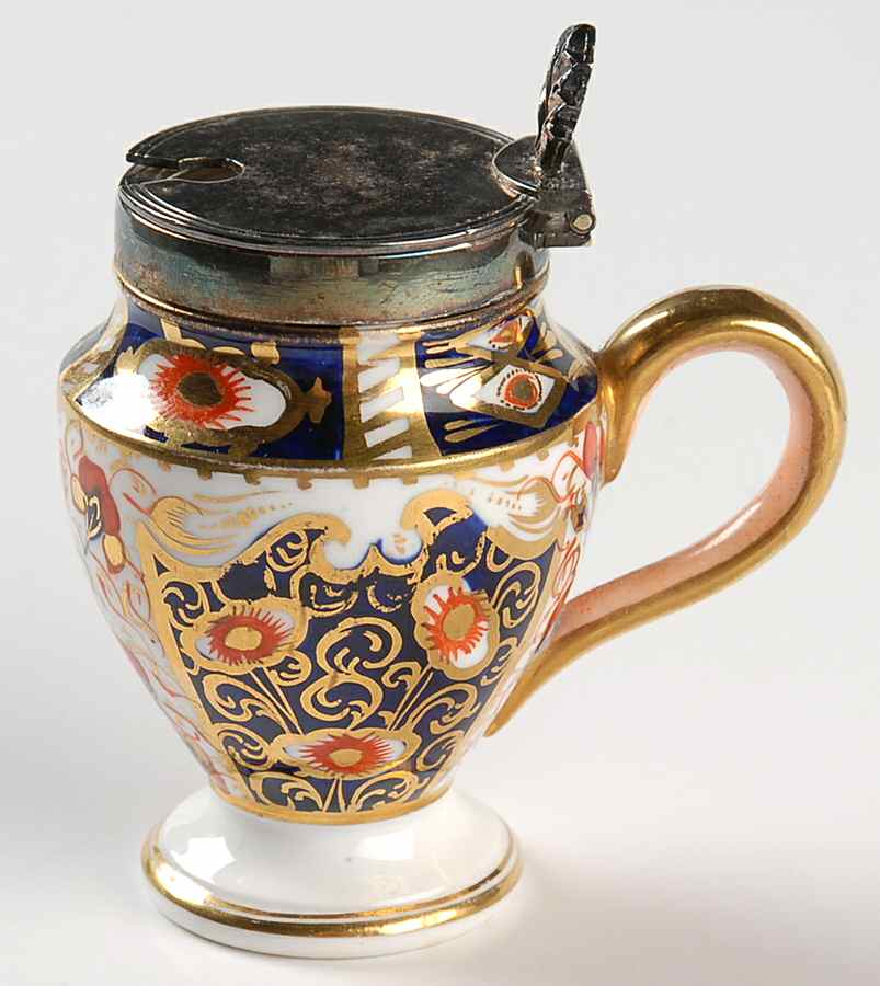 6060-1924 Mustard Jar with Hinged Metal Lid by Davenport-1