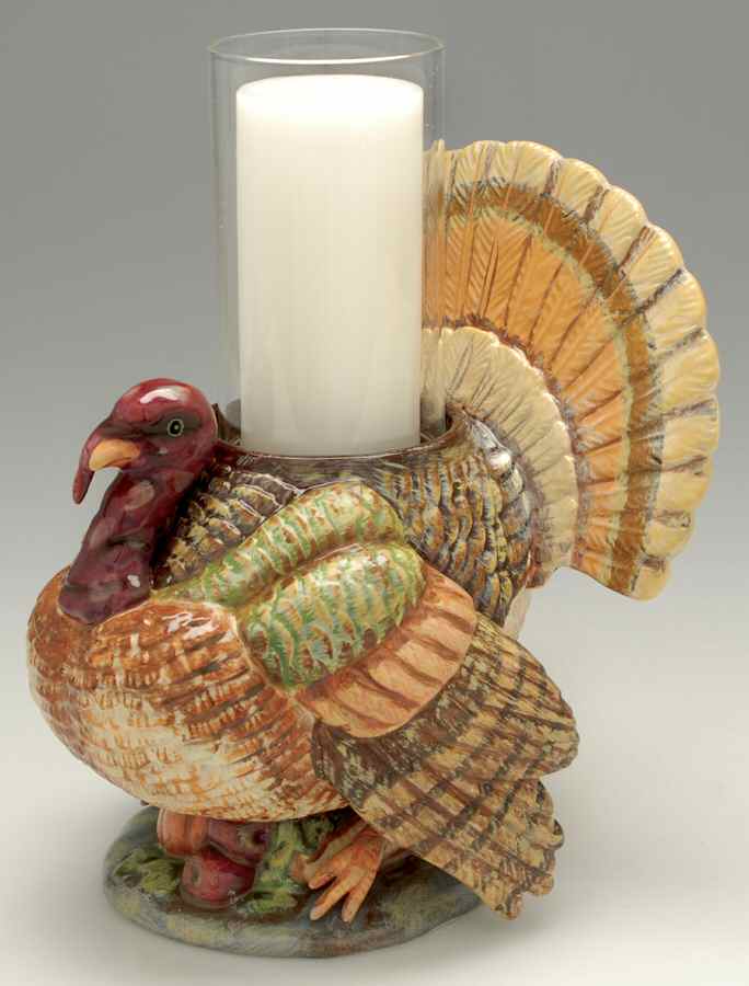 Orchard Collection (Giftware) Figural Hurricane Lamp & Globe by Department 56-1