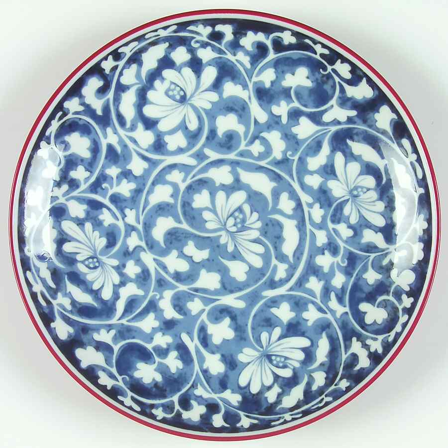 Damask Red Accent Salad Plate by Dansk-1