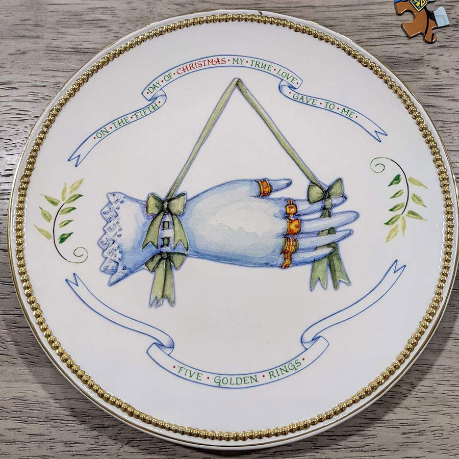 Twelve Days of Christmas Salad Plate by Department 56-1