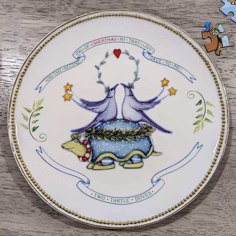 Twelve Days of Christmas Salad Plate by Department 56-1