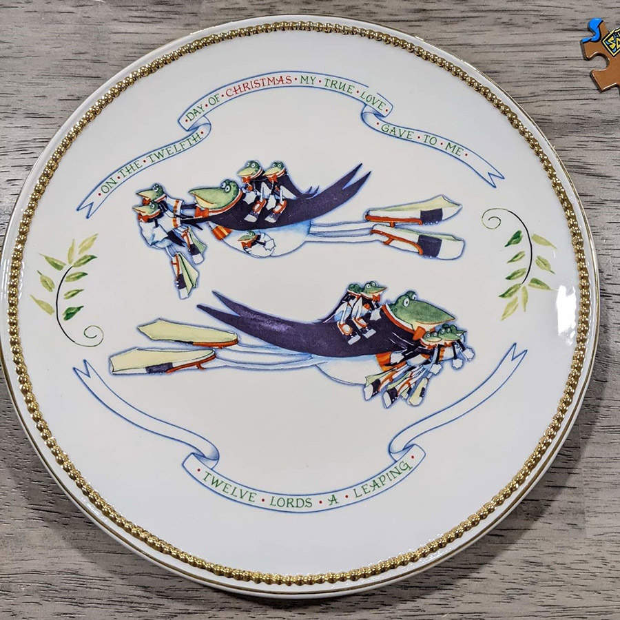 Twelve Days of Christmas Salad Plate by Department 56-1