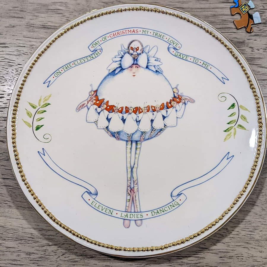 Twelve Days of Christmas Salad Plate by Department 56-1