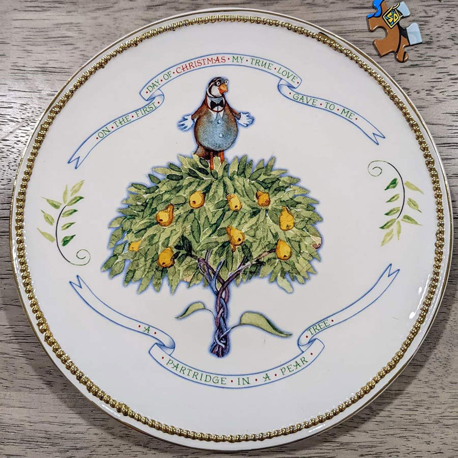 Twelve Days of Christmas Salad Plate by Department 56-1