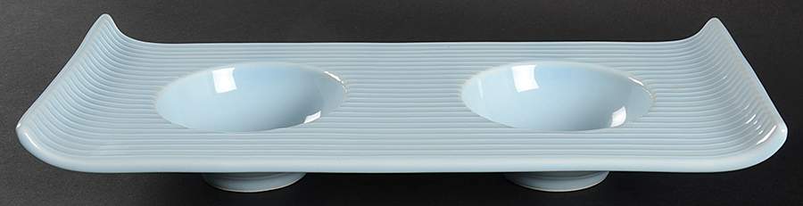 Parallax Blue Hors d'Oeuvre Tray by Dansk-1