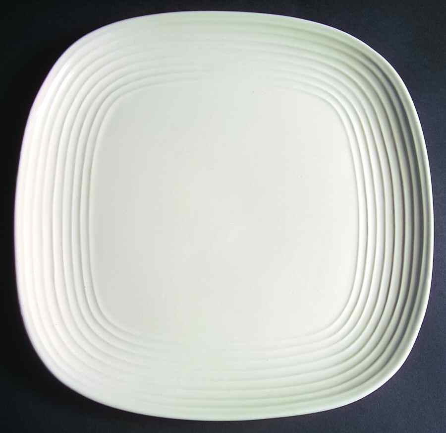 Parallax Cream Square Dinner Plate by Dansk-1
