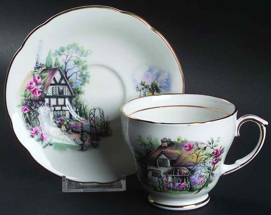 Brookfield Footed Cup & Saucer Set by Duchess-1