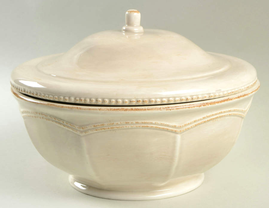 St. Remy Bleached Sand Round Covered Vegetable by Daniel Cremieux-1