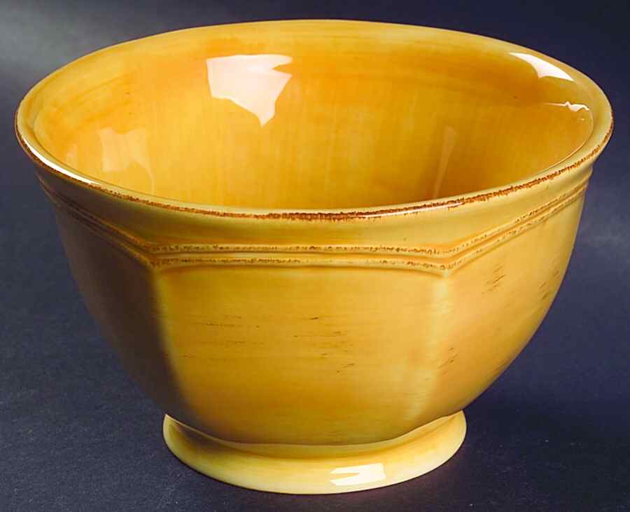 St. Remy Golden Apricot Footed Cereal Bowl by Daniel Cremieux-1