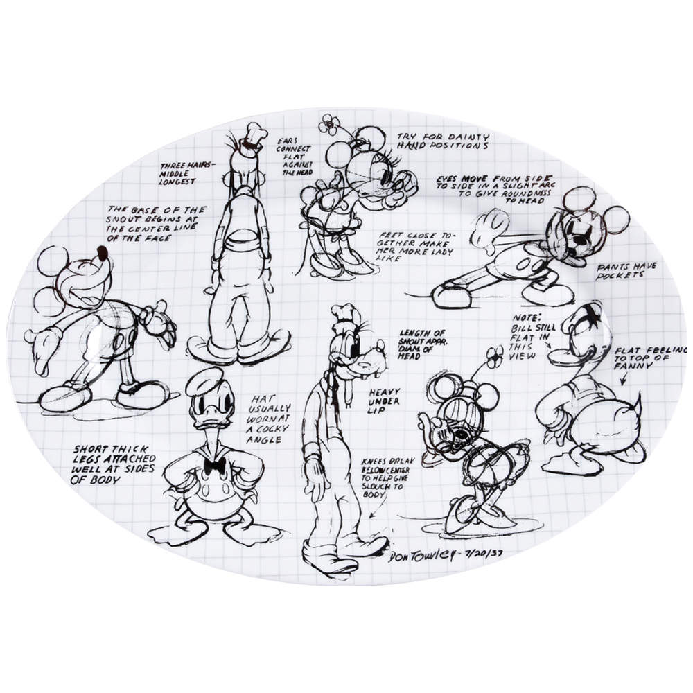 Sketch Book 14" Oval Serving Platter by Zrike-1