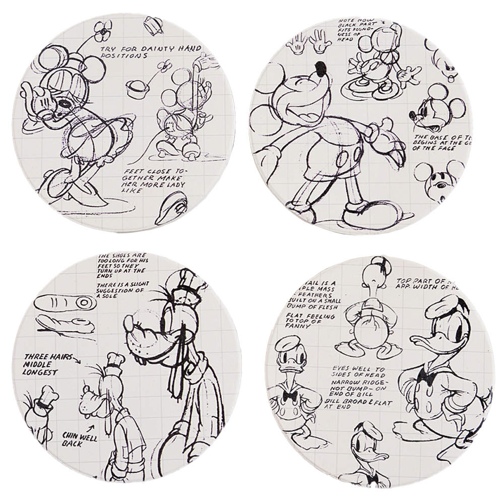 Sketch Book Coaster - Set of 4 Motifs by Zrike-1