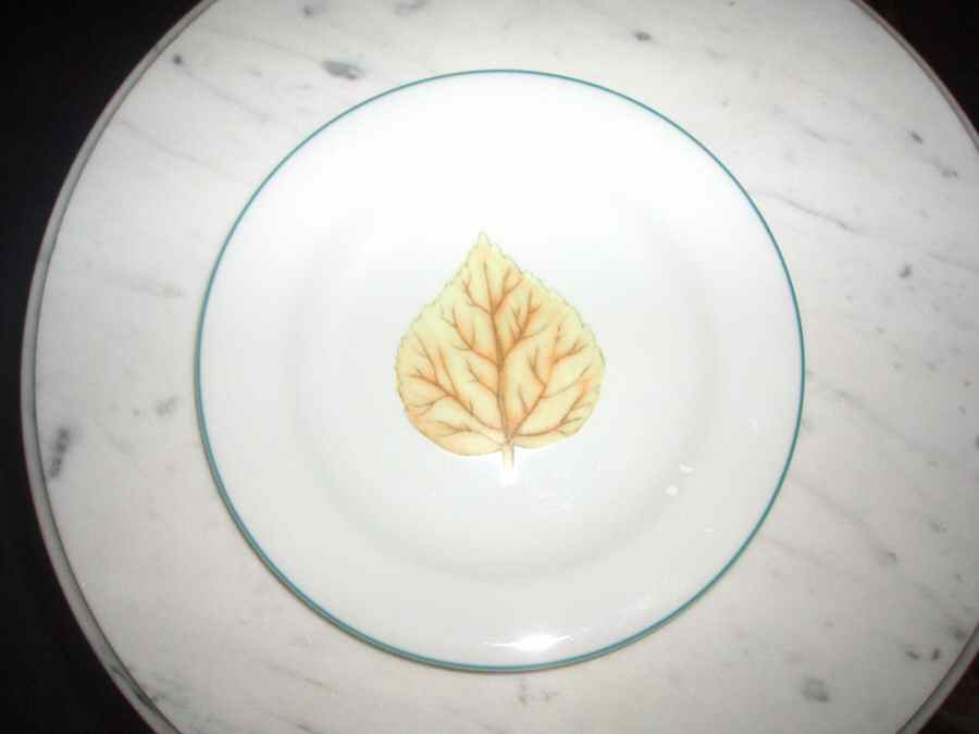 Foliage & Flowers (Marbled Rim) Bread & Butter Plate by Doulton & Co-1