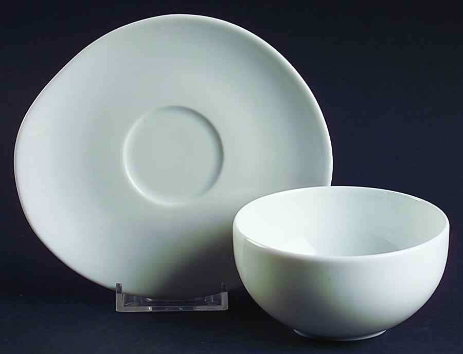 Galet Flat No Handles Cup & Saucer Set by Philippe Deshoulieres-1
