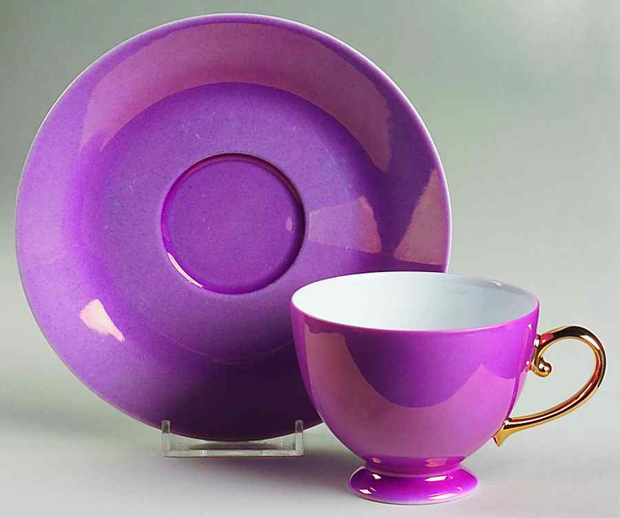 Nacre Footed Cup & Saucer Set by Philippe Deshoulieres-1