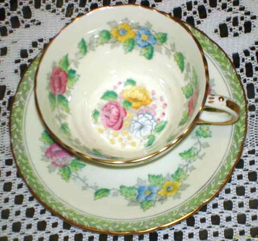Rosemary Footed Cup & Saucer Set by Delphine-1