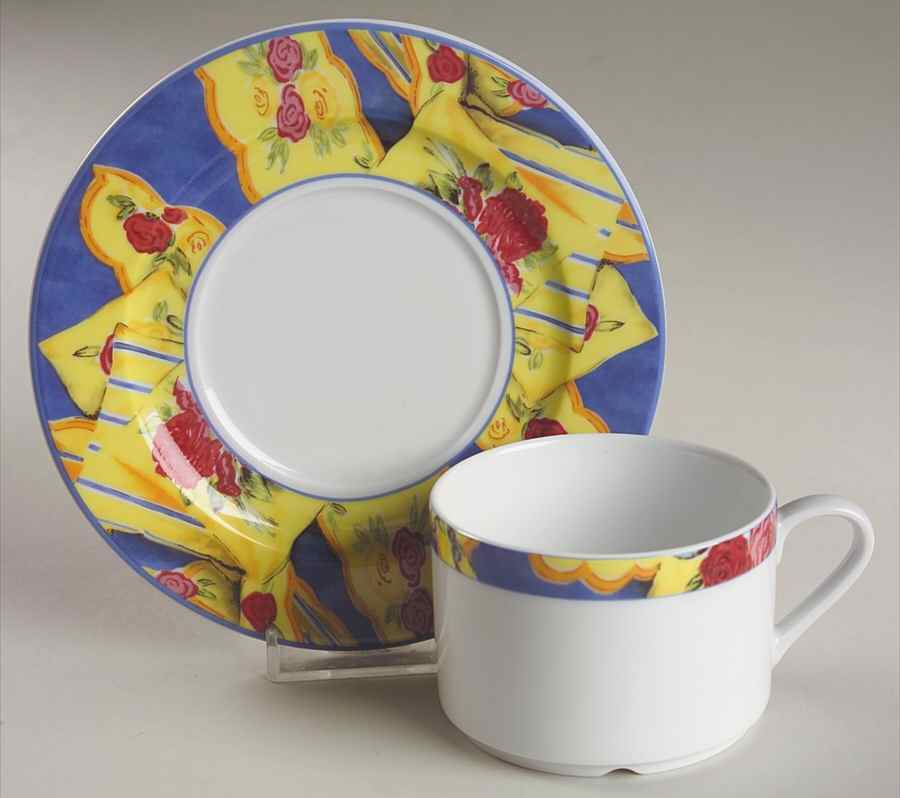 Chanticleer, The Flat Cup & Saucer Set by Philippe Deshoulieres-1