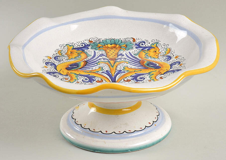 DER49 Round Compote (Height X Width) by Deruta (Italy)-1
