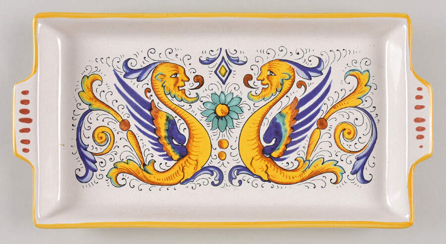 DER49 12" Rectangular Tray by Deruta (Italy)-1