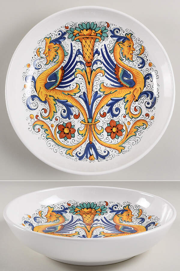DER49 11" Round Serving Bowl by Deruta (Italy)-1
