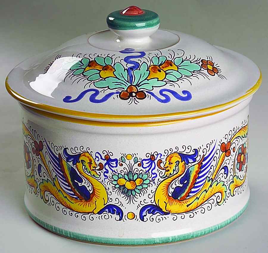 DER49 1.5 Qt Round Covered Casserole by Deruta (Italy)-1