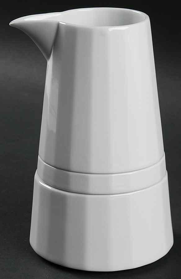 Metria White Stacking Creamer & Sugar Bowl with Lid Set by Dansk-1