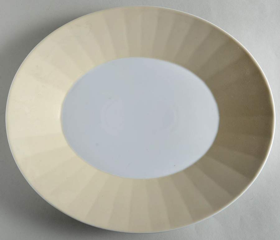 Metria Champagne 14" Oval Serving Platter by Dansk-1