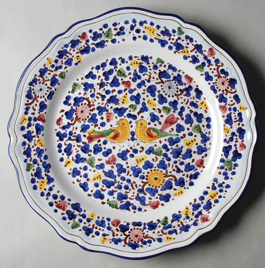 Arabesco 14" Chop Plate (Round Platter) by Deruta (Italy)-1