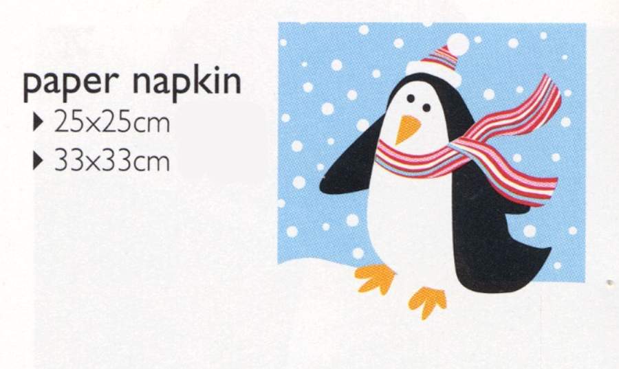 Penguins Package of Paper Beverage Napkins by Danica-1