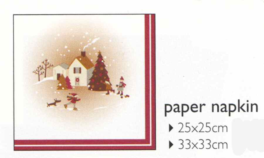 Snowglobe Package of Paper Beverage Napkins by Danica-1