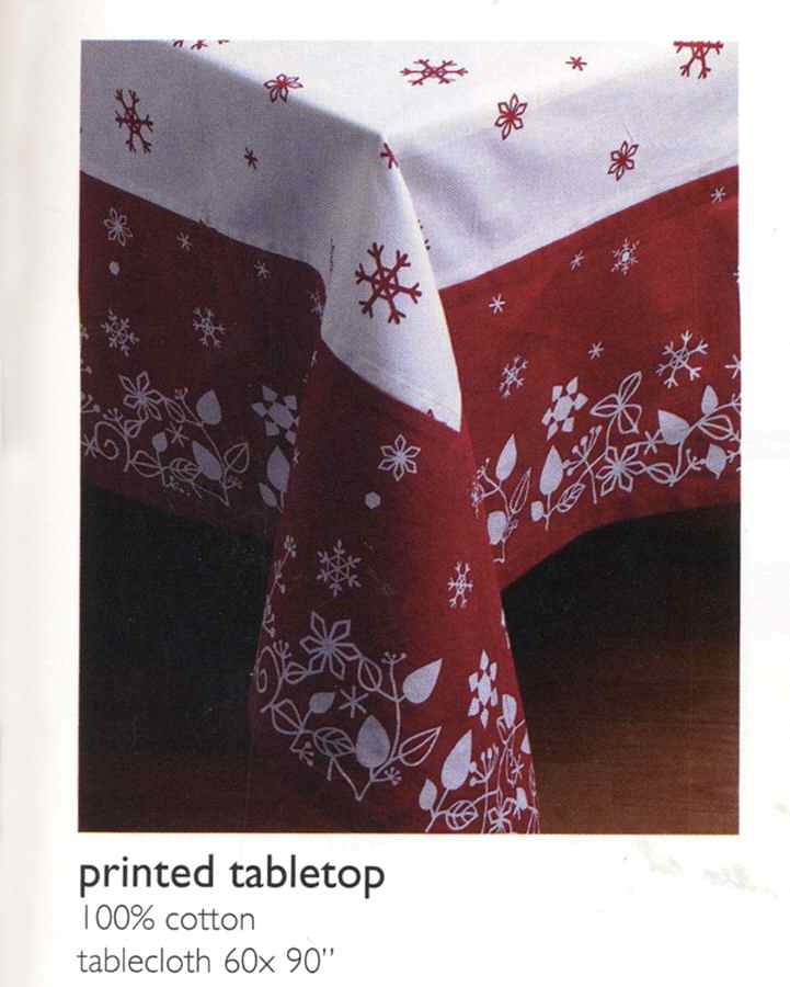Snowflower Rectangular Tablecloth by Danica-1