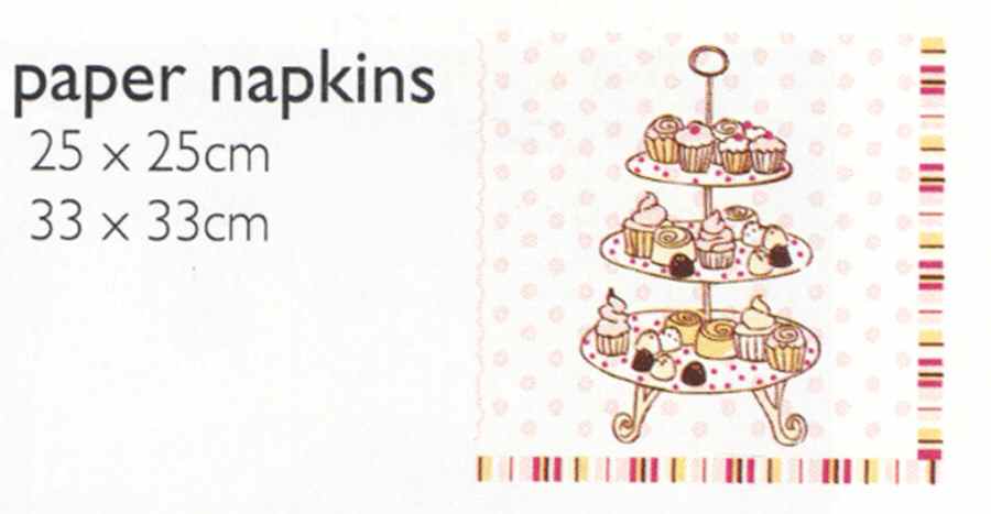 Cakes Package of Paper Beverage Napkins by Danica-1