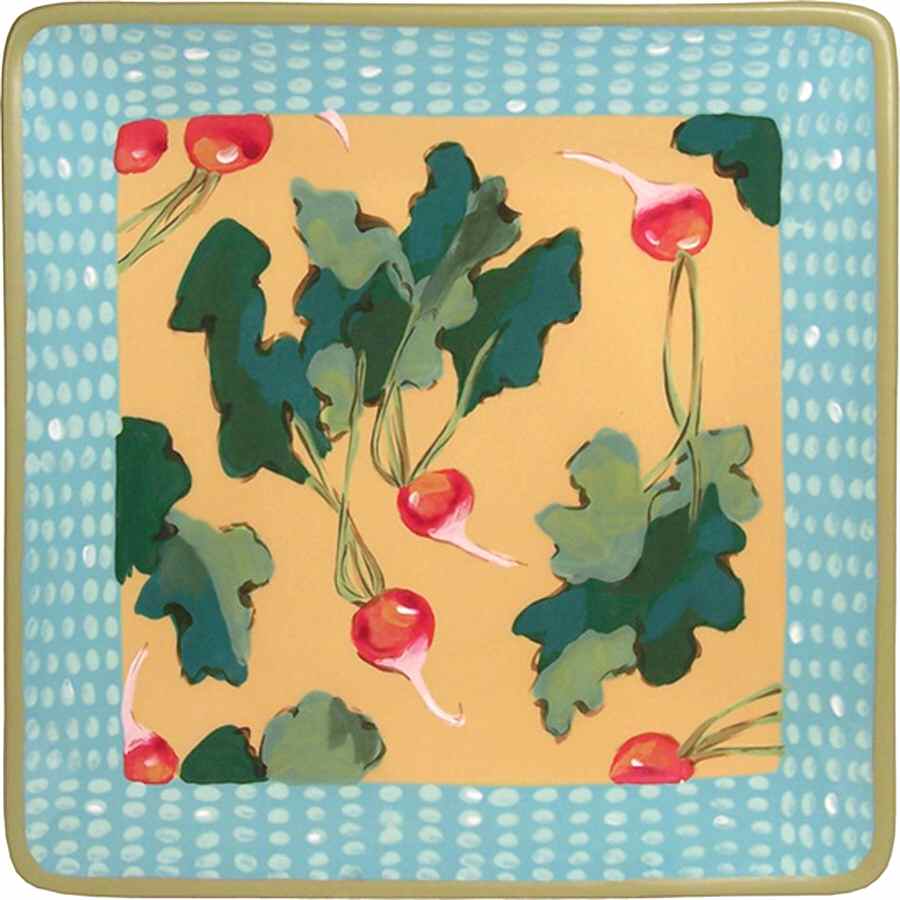 Veggie Delight Square Dinner Plate by Droll Designs-1