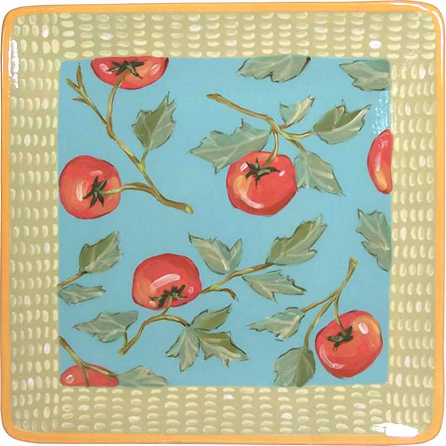 Veggie Delight Square Dinner Plate by Droll Designs-1