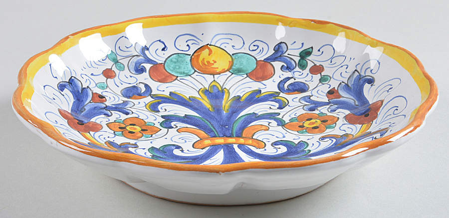 Ricco Deruta 10" Scalloped Bowl by Deruta (Italy)-1
