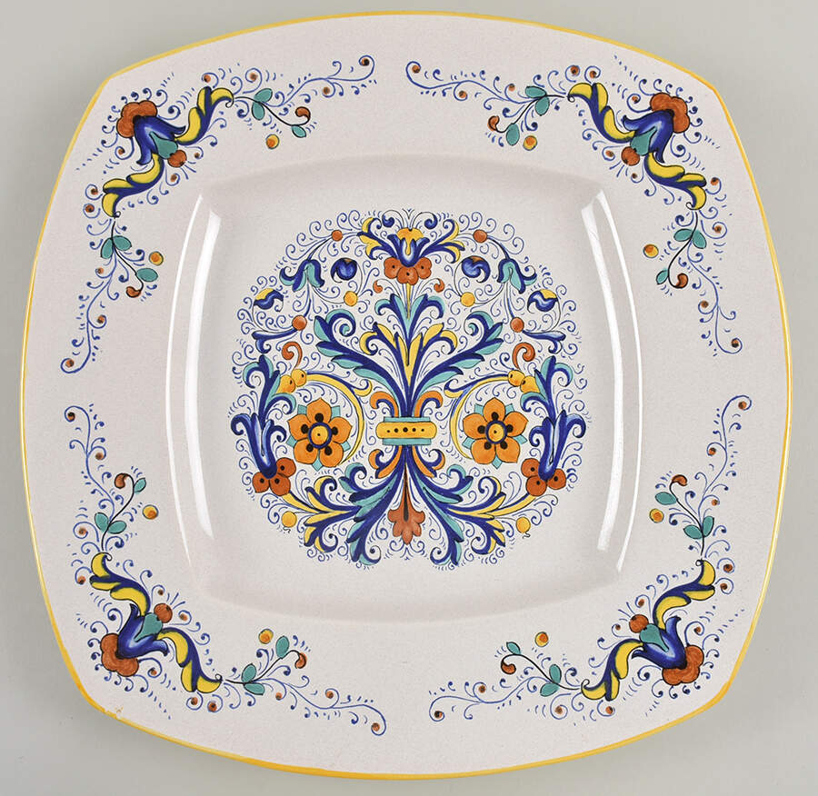 Ricco Deruta 14" Square Platter by Deruta (Italy)-1