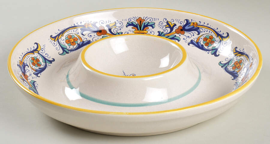 Ricco Deruta 1 Piece Chip & Dip by Deruta (Italy)-1