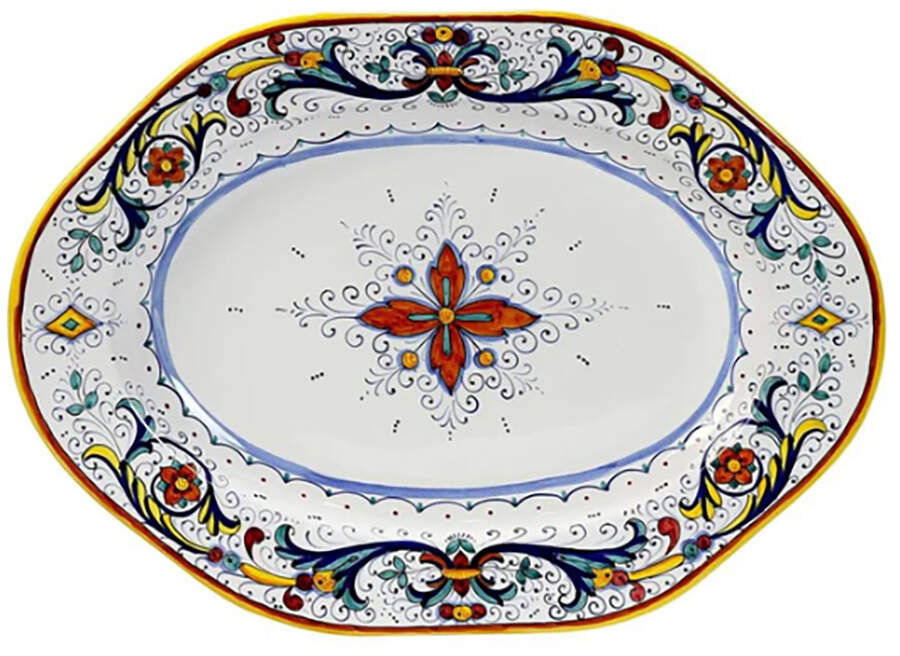 Ricco Deruta 20" Oval Turkey Platter by Deruta (Italy)-1