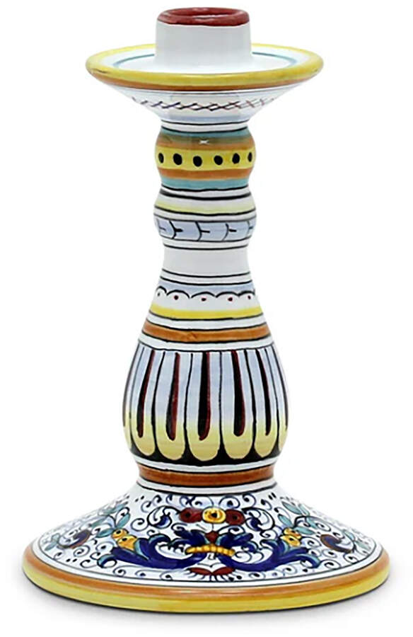 Ricco Deruta 8" Tall Candlestick by Deruta (Italy)-1