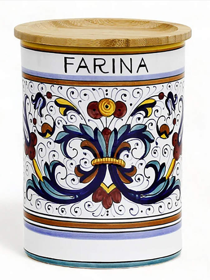 Ricco Deruta Flour Canister & Lid by Deruta (Italy)-1