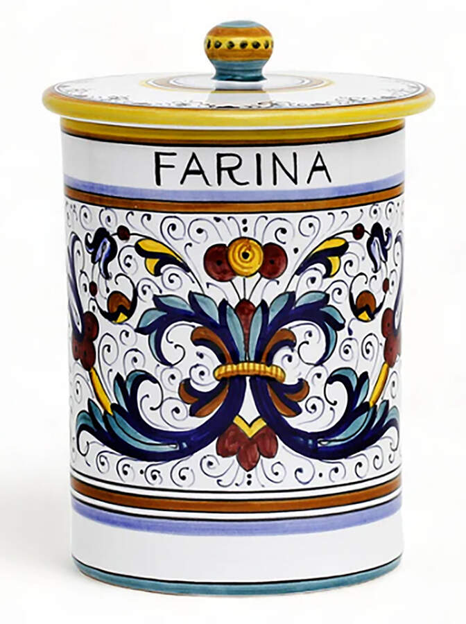 Ricco Deruta Flour Canister & Lid by Deruta (Italy)-1