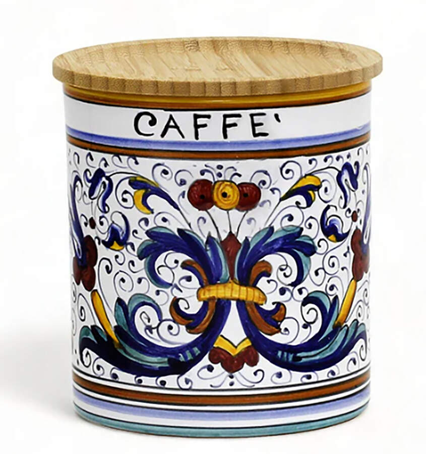 Ricco Deruta Coffee Canister & Lid by Deruta (Italy)-1