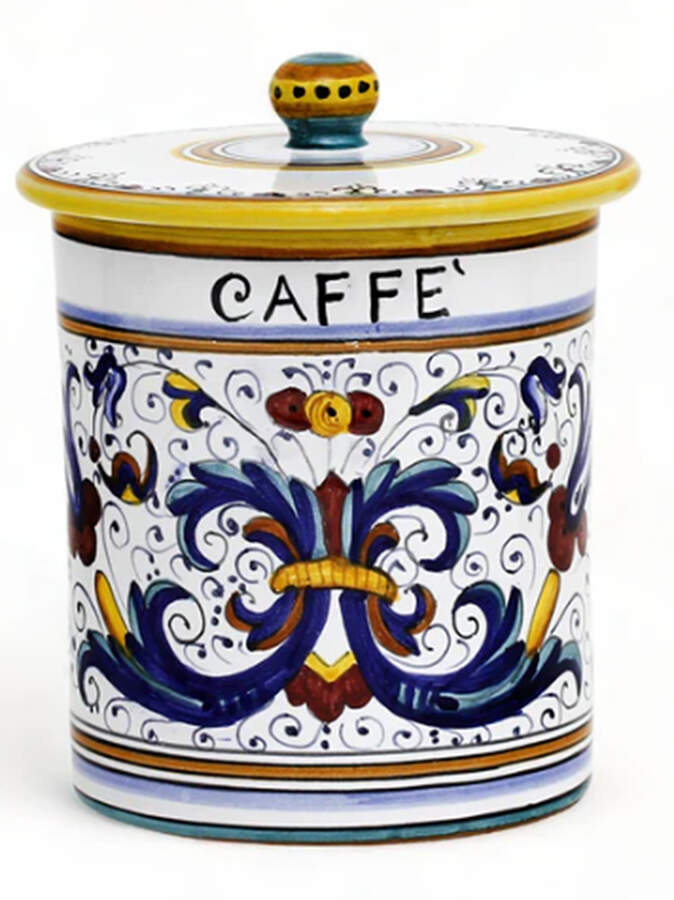 Ricco Deruta Coffee Canister & Lid by Deruta (Italy)-1
