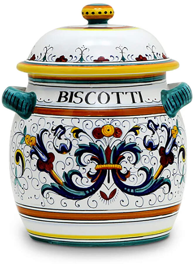 Ricco Deruta Biscotti Jar & Lid by Deruta (Italy)-1