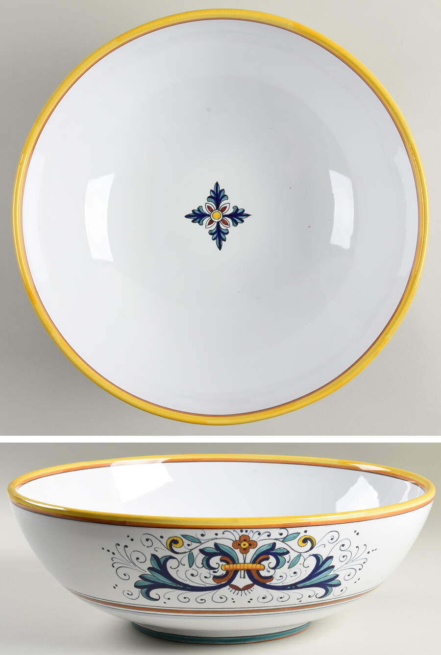 Ricco Deruta 14" Round Serving Bowl by Deruta (Italy)-1