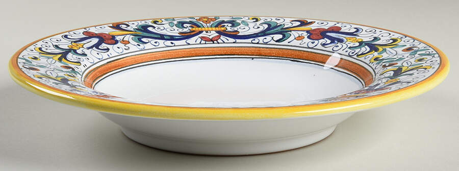 Ricco Deruta Large Rim Soup Bowl by Deruta (Italy)-1