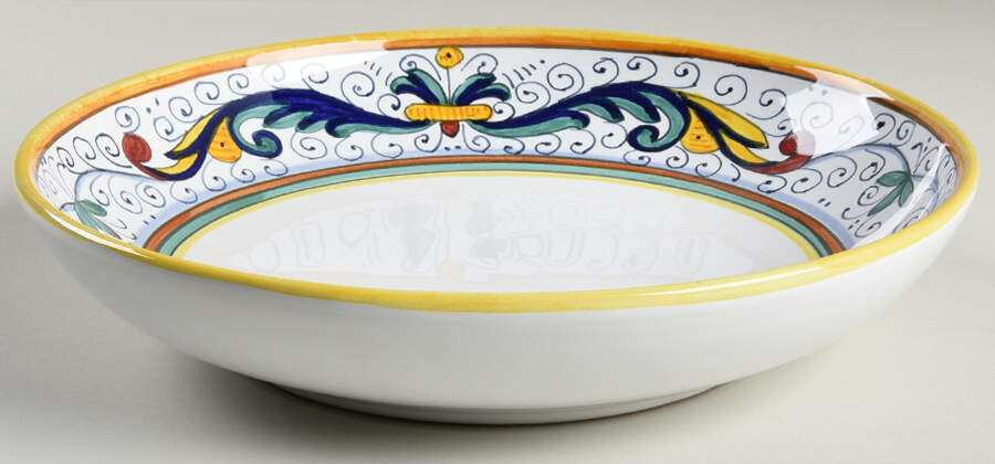 Ricco Deruta 10" Shallow Bowl by Deruta (Italy)-1