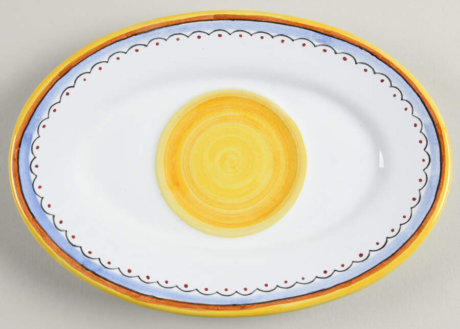 Ricco Deruta Underplate for Gravy Boat by Deruta (Italy)-1