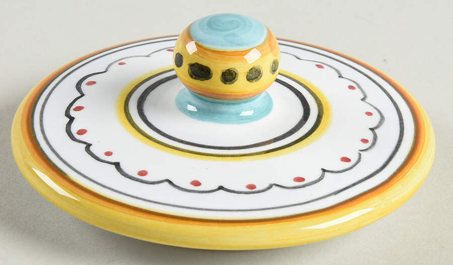 Ricco Deruta Lid for Sugar Bowl by Deruta (Italy)-1